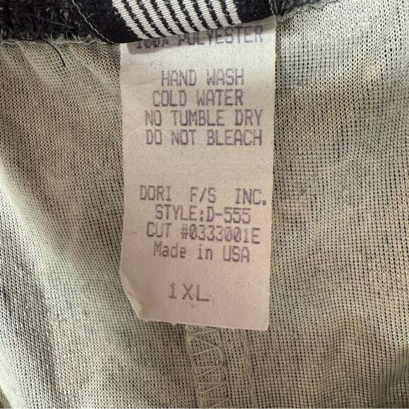 Y2K Paisley sequin spaghetti strap dress plus size 1X Taupe Black velour - Picture 6 of 8